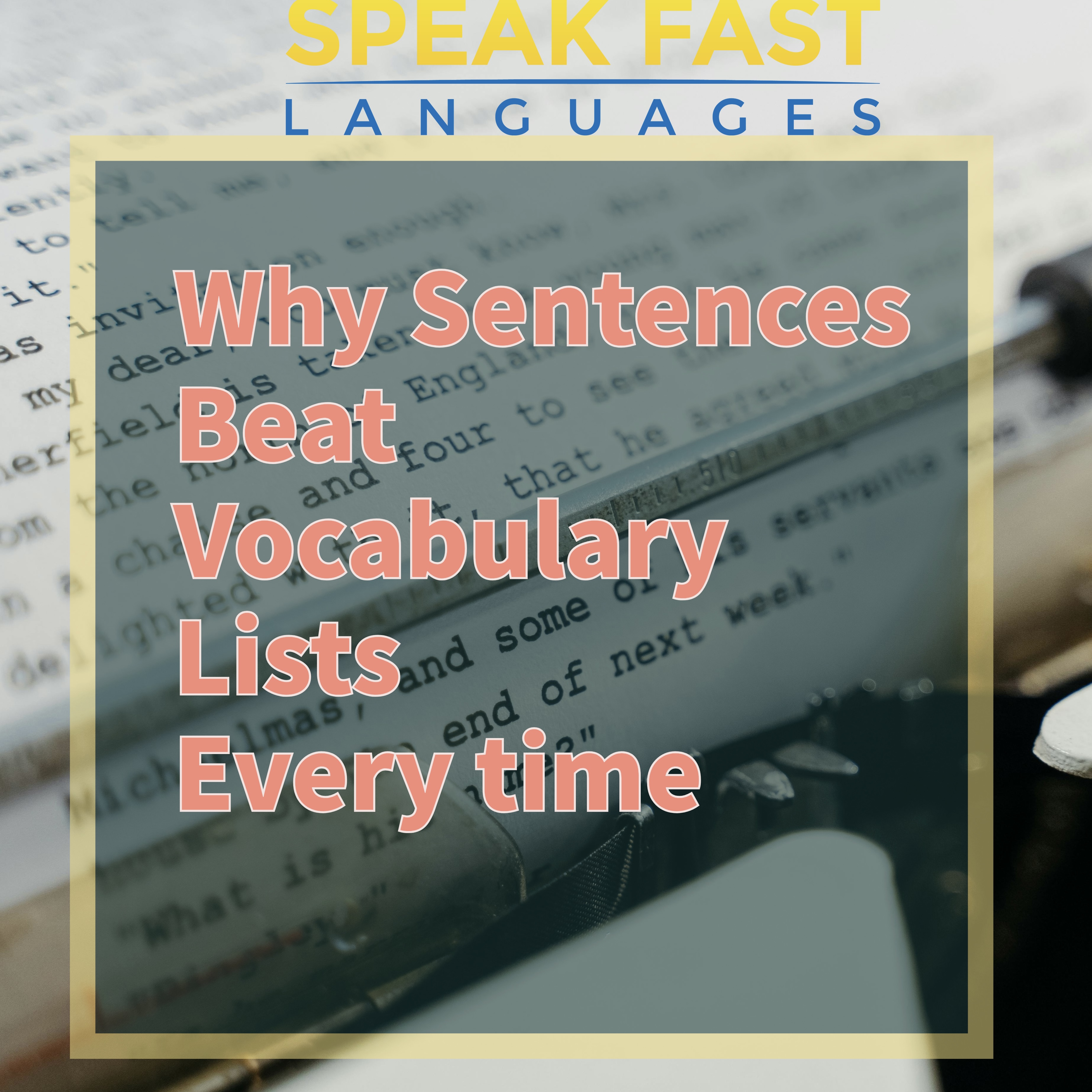 Speak Fast Languages